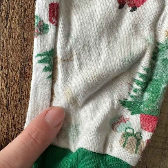 Rabbit + Bear Long Sleeve Christmas Pajamas Zip Front Organic Cotton 24 months - Picture 4 of 9